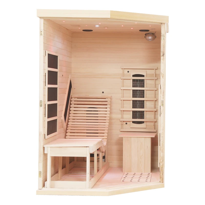 1 Person Far-infrared Light Therapy Recliner Sauna Room - Hemlock