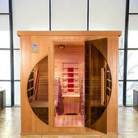Thumbnail for Indoor Finnish Sauna Room - 2 person Full Spectrum Infrared Sauna with Recliners