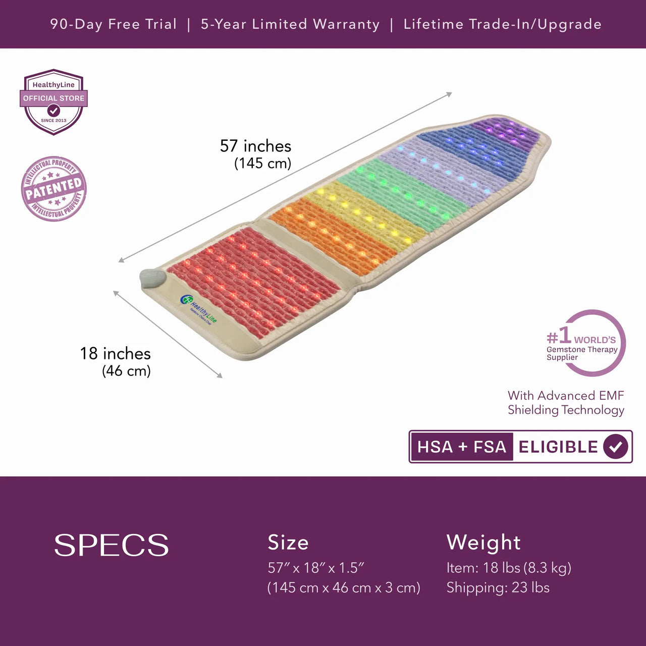 Rainbow Chakra Series | PEMF Far Infrared Heating Mats