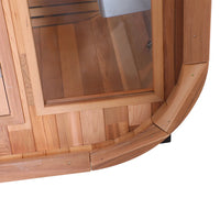 Thumbnail for Panoramic Red Cedar Barrel Sauna - 2 Person Outdoor Sauna with Stainless Steel Heater