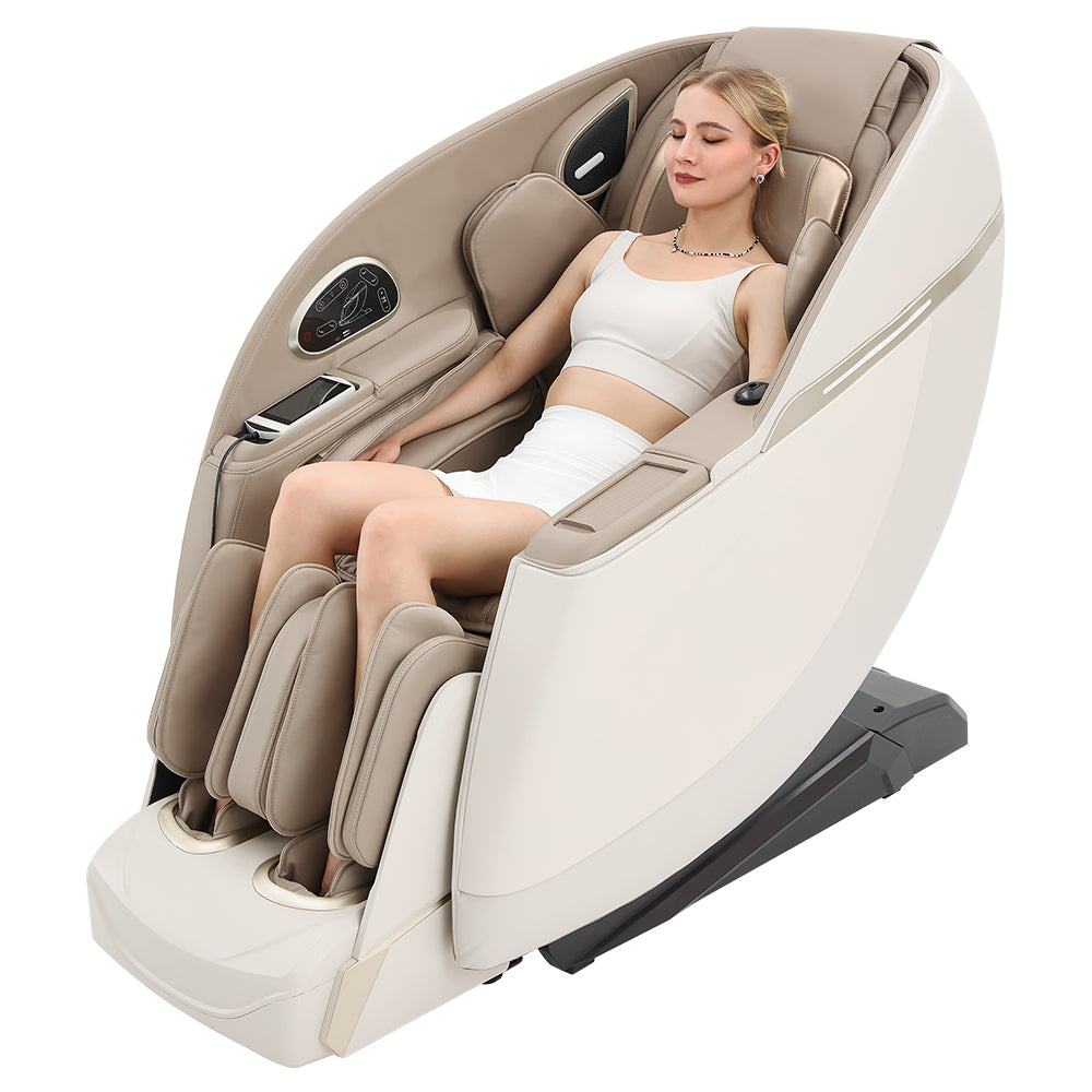 Professional Smart Massage Chair Taupe - Full-Body Recovery System