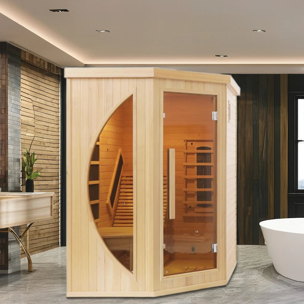 1 Person Far-infrared Light Therapy Recliner Sauna Room - Hemlock