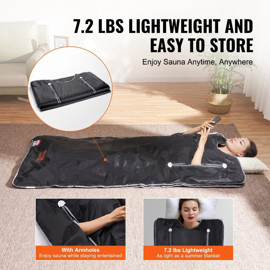 Far-Infrared Sauna Blanket for Detoxification — In Use