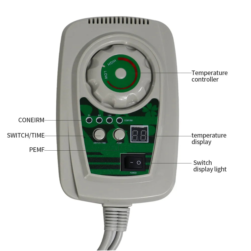 Chair Size Far-Infrared Therapy Mat with PEMF - Controller