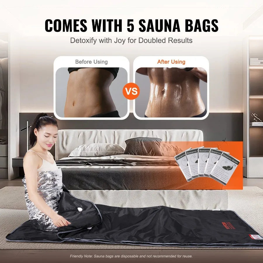 Far-Infrared Sauna Blanket for Detoxification — Includes Sauna Bags